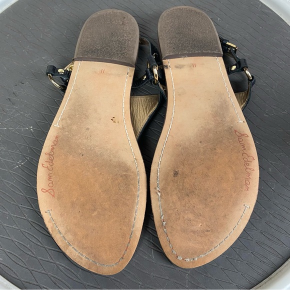 Black Leather Women's Sandals - Picture 9 of 16